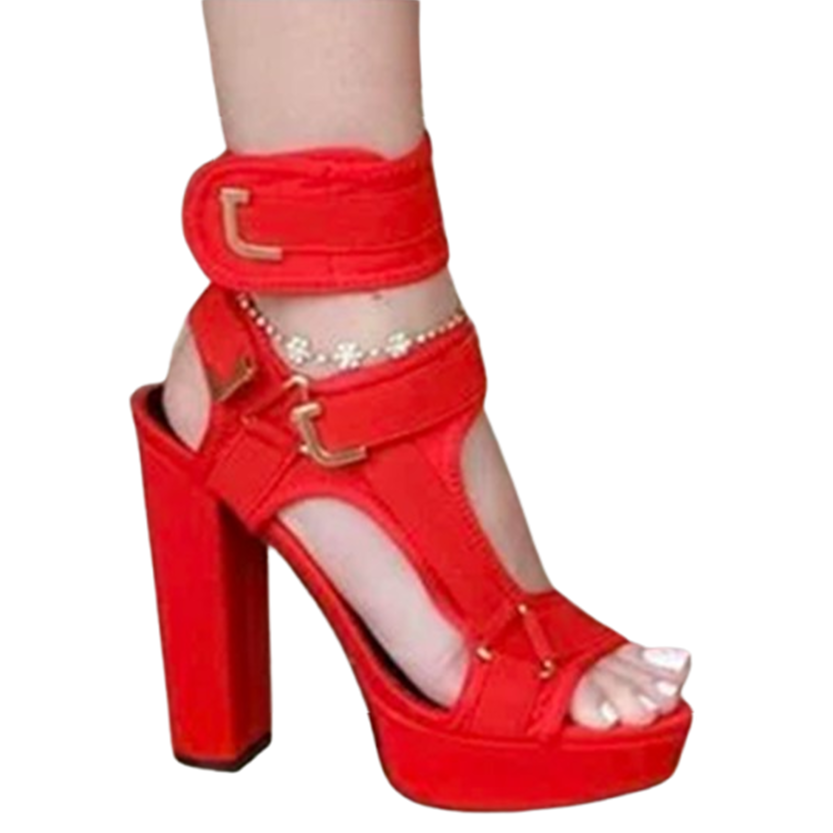 Funki Findz | Shoes | Women's Chunky Heel Strappy Sandals