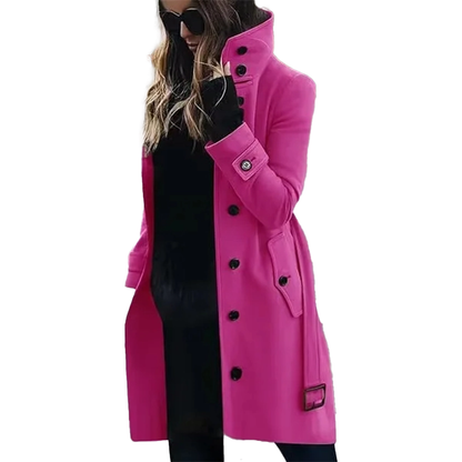 Funki Findz | Jackets | Women's Wool Blend Stand Collar Coat