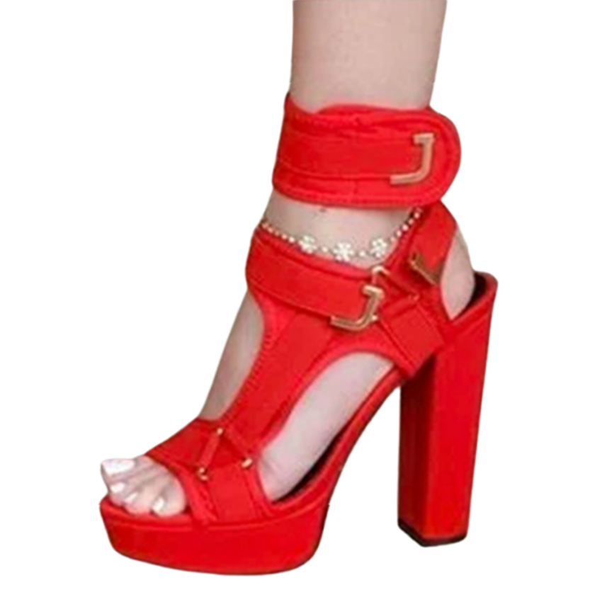 Funki Findz | Shoes | Women's Chunky Heel Strappy Sandals