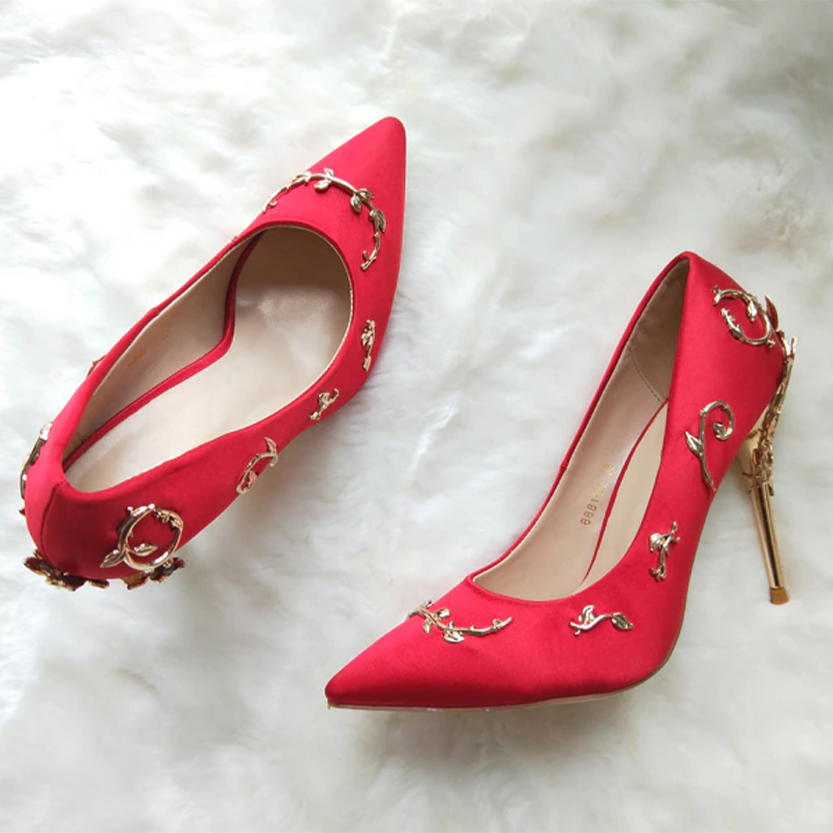 Funki Findz | Shoes | Women's Elegant Silk Formal Prom Stilettos
