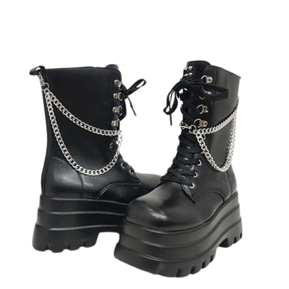 Funki Findz | Boots | Women's Gothic Punk Retro Biker Boots