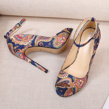 Funki Findz | Shoes | Women's High Heel Paisley Pumps