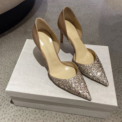 Funki Findz | Shoes | Women's Leather Sequin Glitter Bridal Shoe