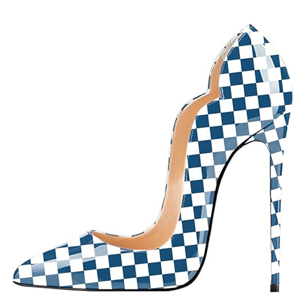 Funki Findz | Shoes | Women's Colored Checkered Patent High Heels