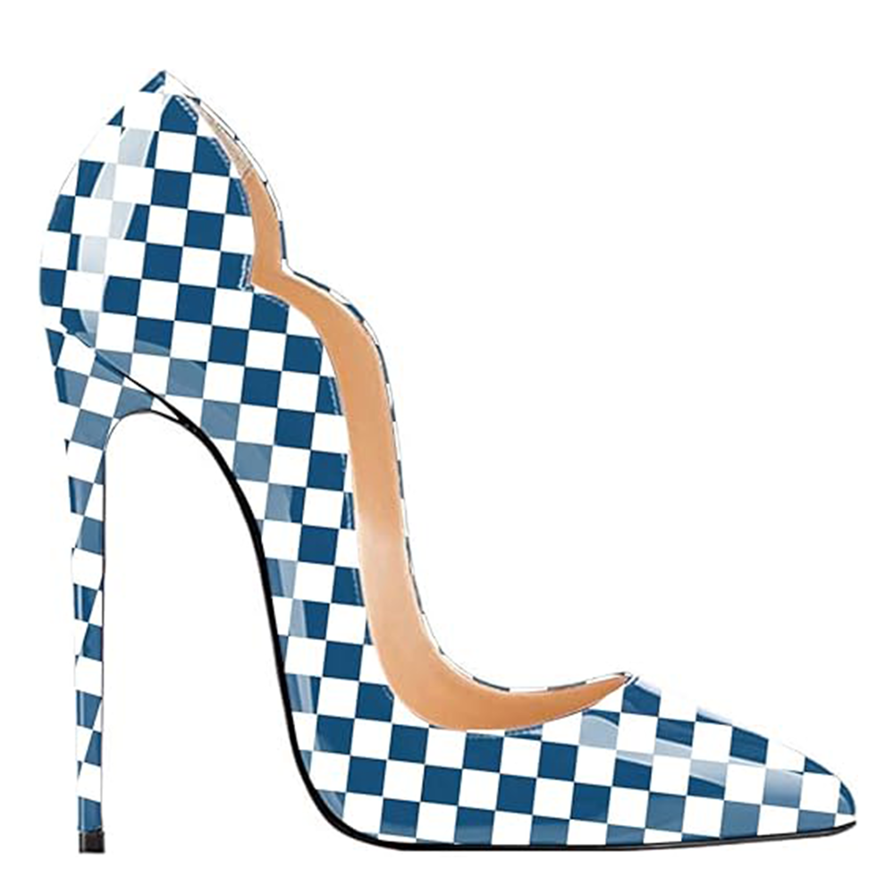 Funki Findz | Shoes | Women's Colored Checkered Patent High Heels
