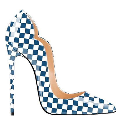 Funki Findz | Shoes | Women's Colored Checkered Patent High Heels