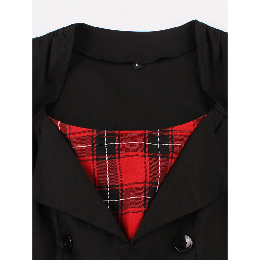 Funki Findz | Dresses | Women's Gothic Plaid Vintage Dress