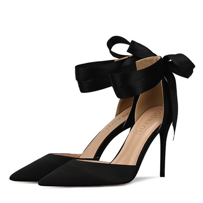 Funki Findz | Shoes | Women's Luxury Satin Bow Tie Stilettos