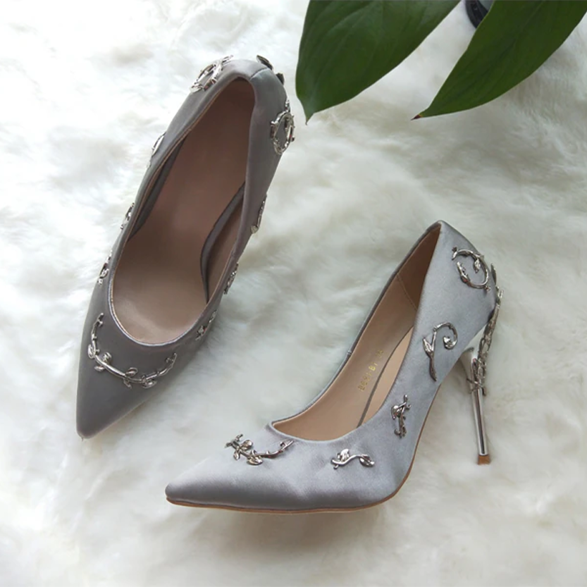 Funki Findz | Shoes | Women's Elegant Silk Formal Prom Stilettos