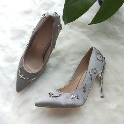 Funki Findz | Shoes | Women's Elegant Silk Formal Prom Stilettos