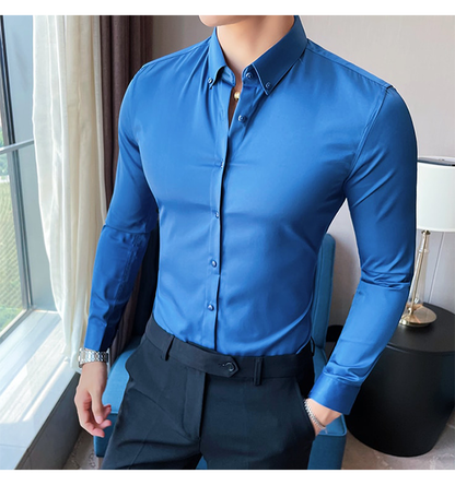 Funki Findz | Shirts | Men's Slim Fit British Style Dress Shirt 7XL