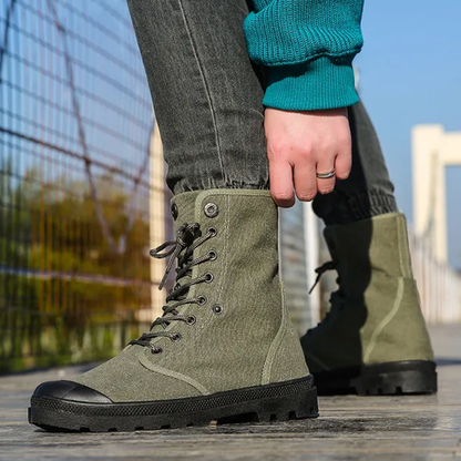Funki Findz | Boots | Men's Canvas High Top Combat Boots