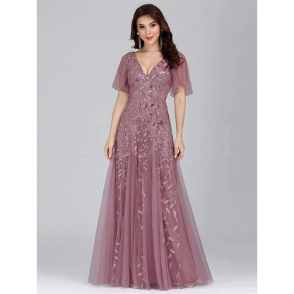 Funki Findz | Dresses | Women's Long Sequin Lace Formal Dress