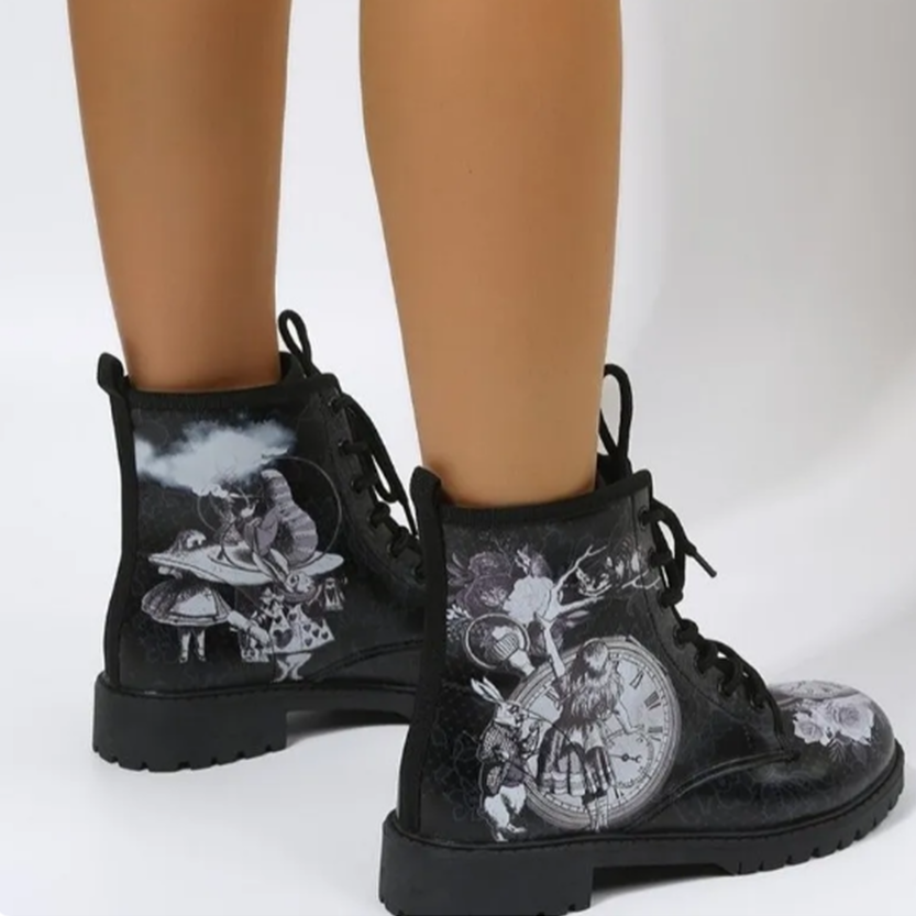 Funki Findz | Boots | Women's British Style Lace up Ankle Boots