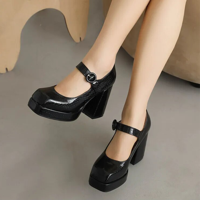 Funki Findz | Shoes | Women's Glossy High Mary Jane Platforms