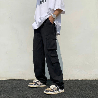 Funki Findz | Pants | Men's Loose Fit Long White Cargo Pants
