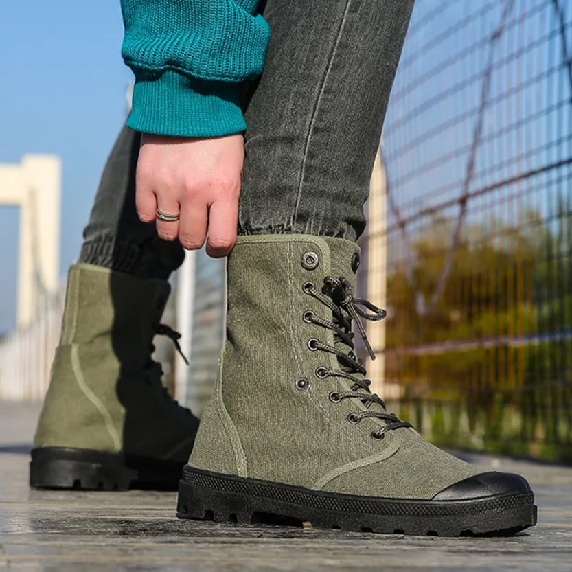 Funki Findz | Boots | Men's Canvas High Top Combat Boots