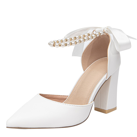 Funki Findz | Shoes | Women's Elegant Pearl Satin Bridal Shoes