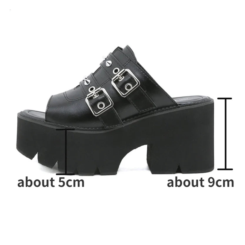 Funki Findz | Shoes | Women's Gothic Punk High Wedge Heels