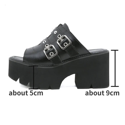 Funki Findz | Shoes | Women's Gothic Punk High Wedge Heels