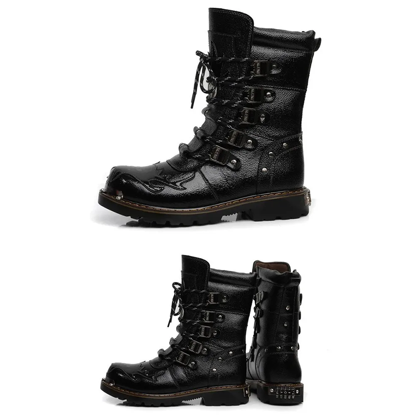 Funki Findz | Boots | Men's Genuine Leather Motorcycle Boots