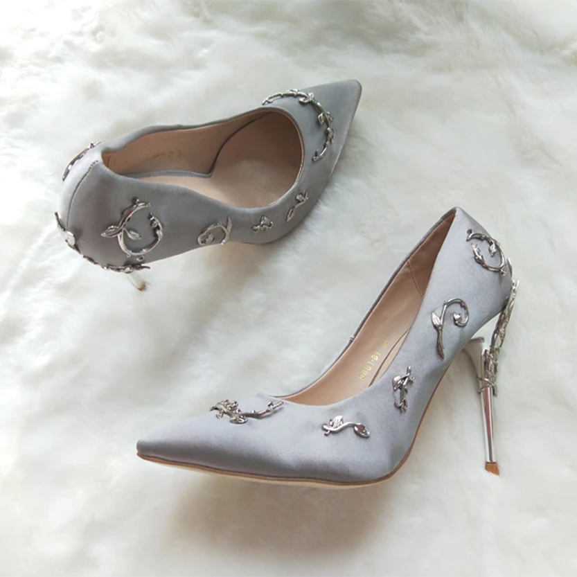 Funki Findz | Shoes | Women's Elegant Silk Formal Prom Stilettos