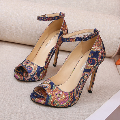 Funki Findz | Shoes | Women's High Heel Paisley Pumps