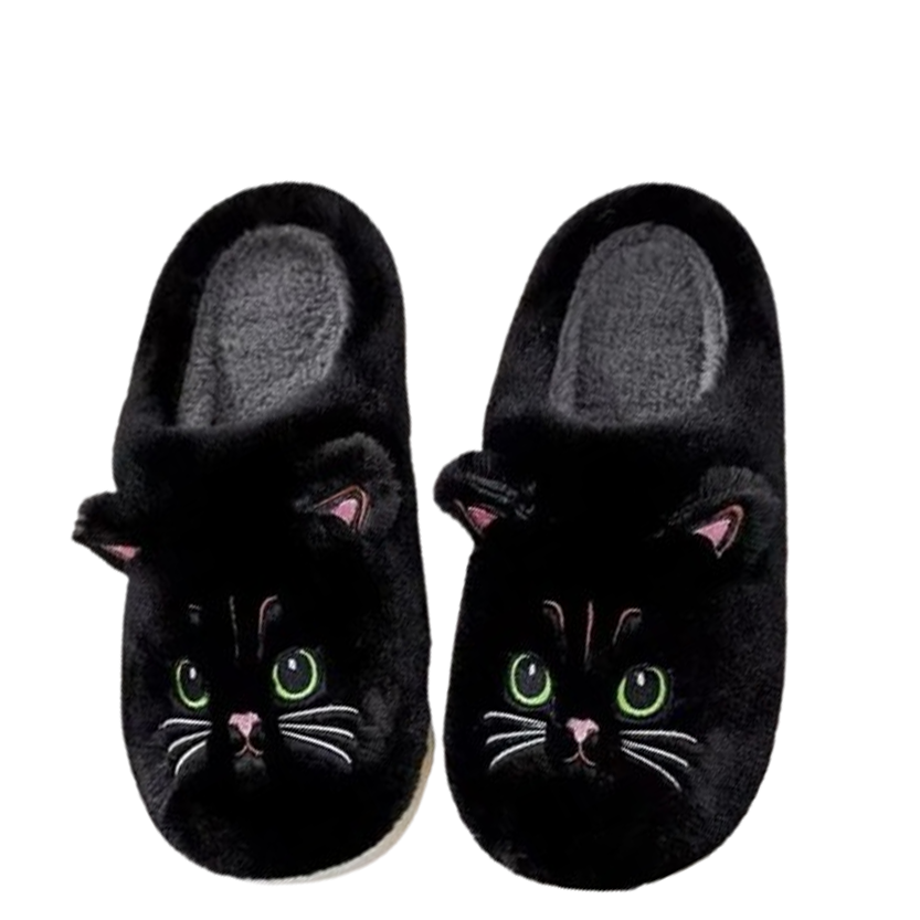 Funki Findz | Shoes | Women's Cute Cozy Cartoon Cat Slippers