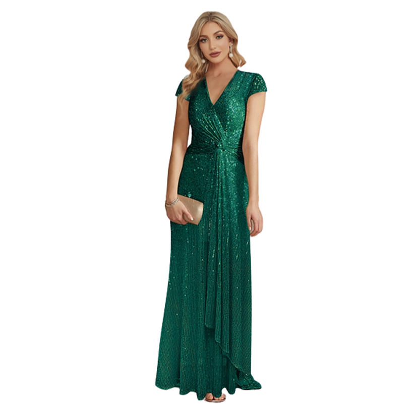 Funki Findz | Dresses | Women's Elegant Long Sequin Dress