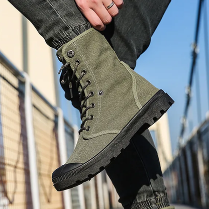 Funki Findz | Boots | Men's Canvas High Top Combat Boots