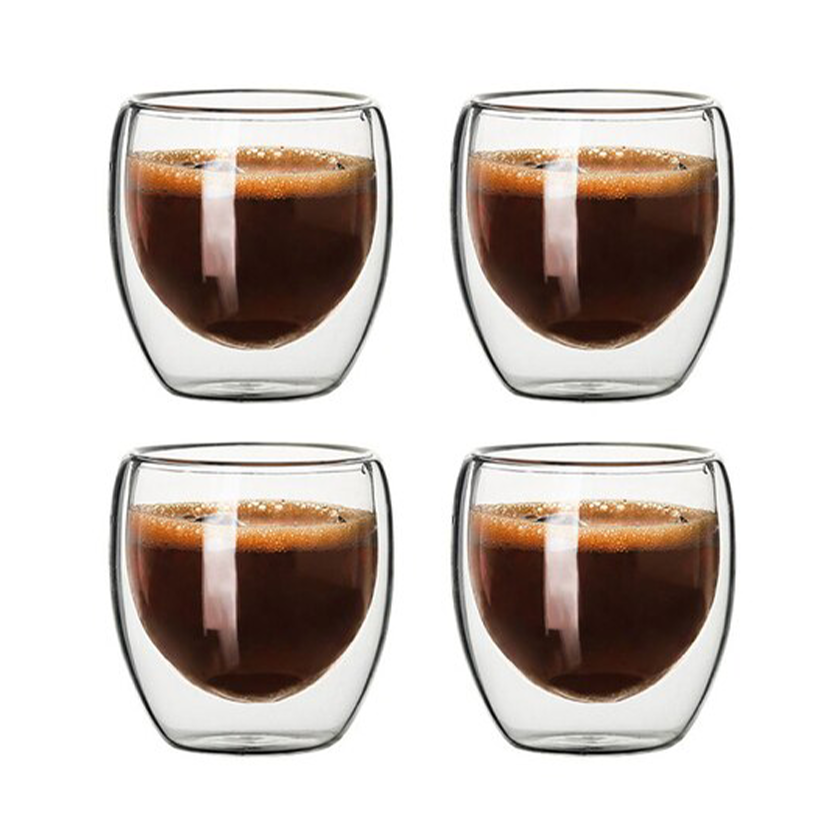 Funki Findz | Cups | Glass Double Wall Expresso Coffee Cup Set