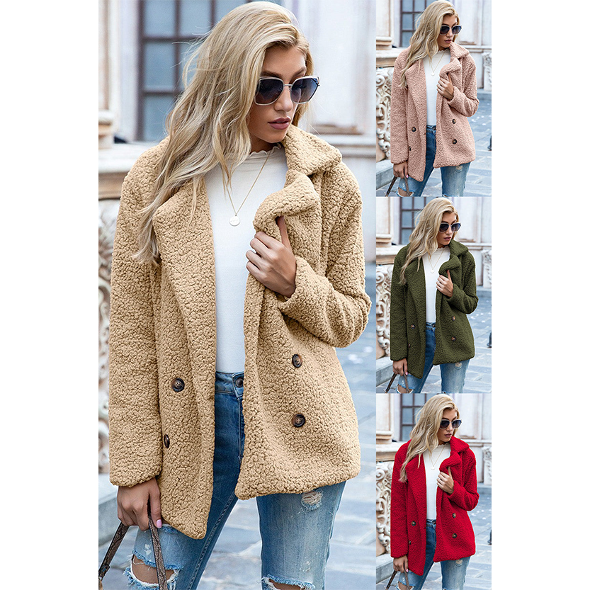 Funki Findz | Jackets | Women's Full Lapel Collar Sherpa Coat