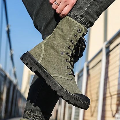 Funki Findz | Boots | Men's Canvas High Top Combat Boots