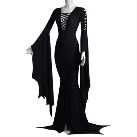 Funki Findz | Dresses | Women's Goth Lace Up Halloween Dress