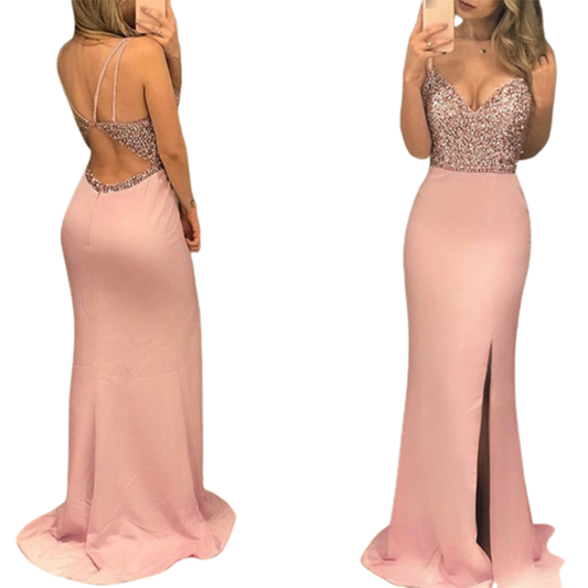 Funki Findz | Dresses | Women's Long Sequin Prom Party Dress
