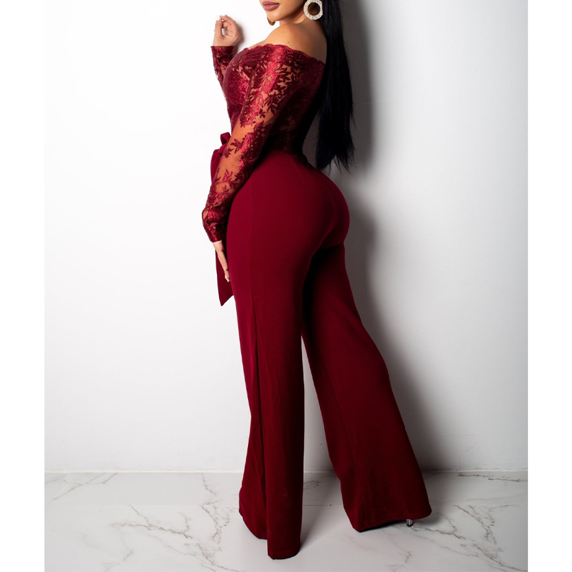 Funki Findz | Pants | Women's Elegant Lace Evening Jumpsuit