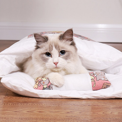 Funki Findz | Pet Beds | Cat Sleeping Bag | Japanese Patterned