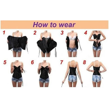 Funki Findz | Lingerie | Women's Faux Leather Steampunk Corset