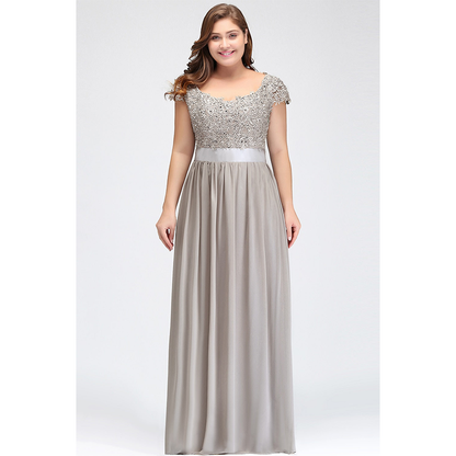 Funki Findz | Dresses | Women's Long Chiffon Satin Lace Dress