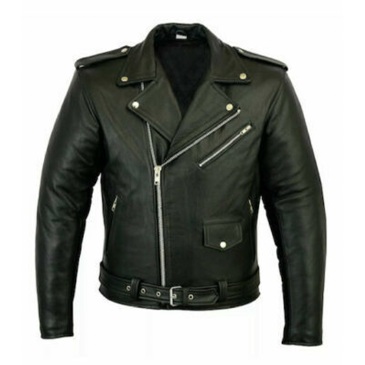 Funki Findz | Jackets | Men's Slim Fit Faux Leather Biker Jacket