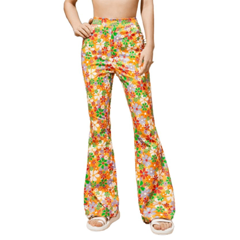 Funki Findz | Pants | Women's Boho Floral Hippie Flared Pants