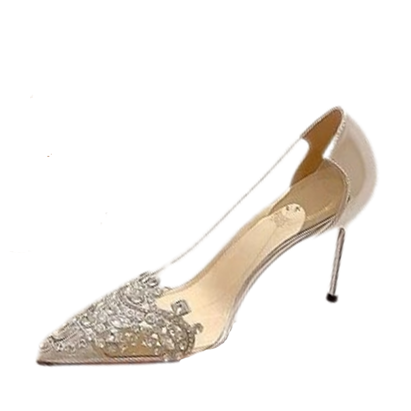 Funki Findz | Shoes | Women's Pointy Toe Clear Wedding Stiletto