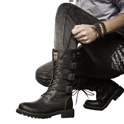 Funki Findz | Boots | Men's Gothic Punk Buckle Strap Biker Boots