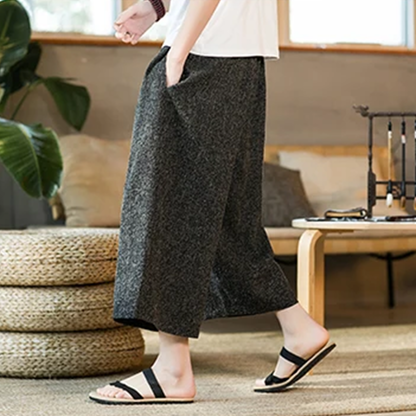 Funki Findz | Pants | Men's Long Japanese Kimono Wide Shorts