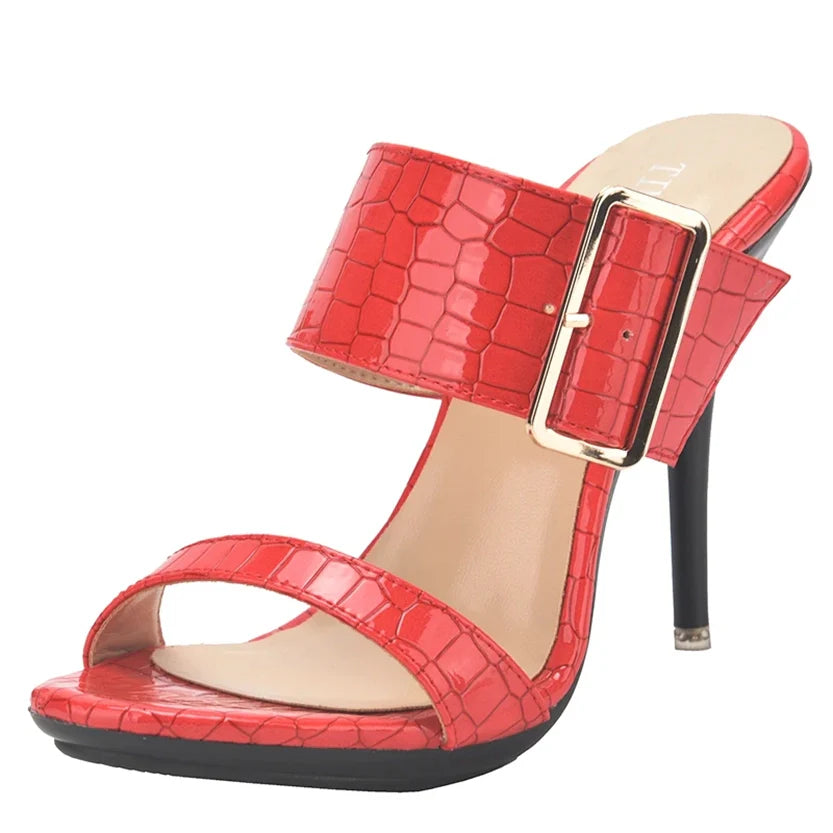 Funki Findz | Shoes | Women's Big Buckle High Heel Slides