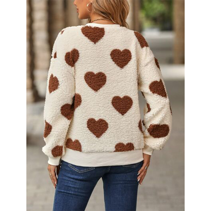 Funki Findz | Sweaters | Women's Plush Fuzzy Heart Pullover