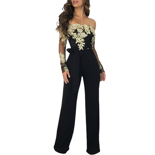 Funki Findz | Pants | Women's Elegant Lace Evening Jumpsuit