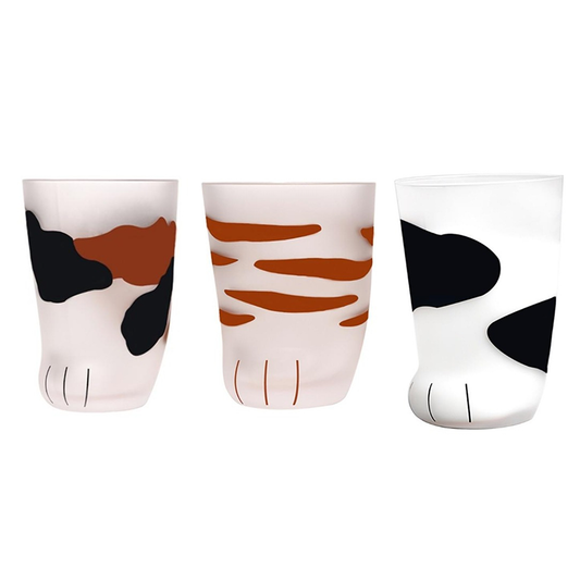 Funki Findz | Glasses | Cute Cat Paw Glass Coffee Cup Sets