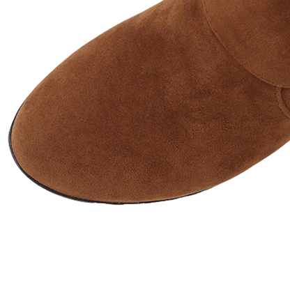 Funki Findz | Boots | Women's Mid-Calf Suede Wedge Boot