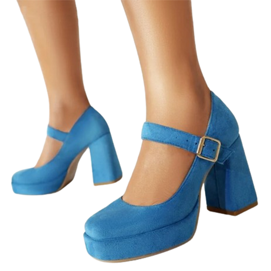 Funki Findz | Shoes | Women's Faux Suede Mary Jane Platforms